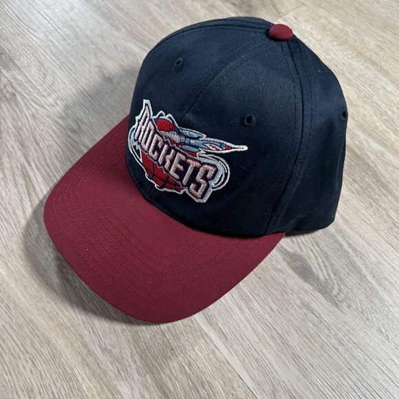 Vintage Houston Rockets Hat Snapback NBA Basketball Twins Blue Plain Logo Cap - Picture 7 of 8